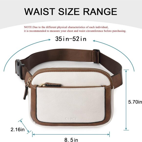 Belt Bag for Women, Mini Everywhere Crossbody Waist Bag Adjustable Strap, Vegan - Picture 3 of 8
